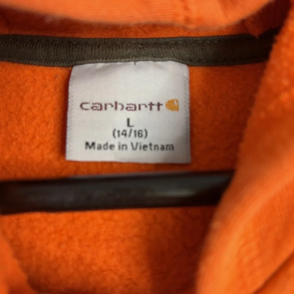 Carhartt Long Sleeve Hooded Sweatshirt in Orange - Youth (14/16) L - Well Loved